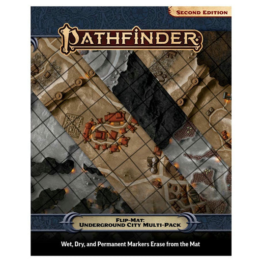Image of Paizo Pathfinder Flip-Mat: Underground City Multi-Pack RPG Maps PZO30131