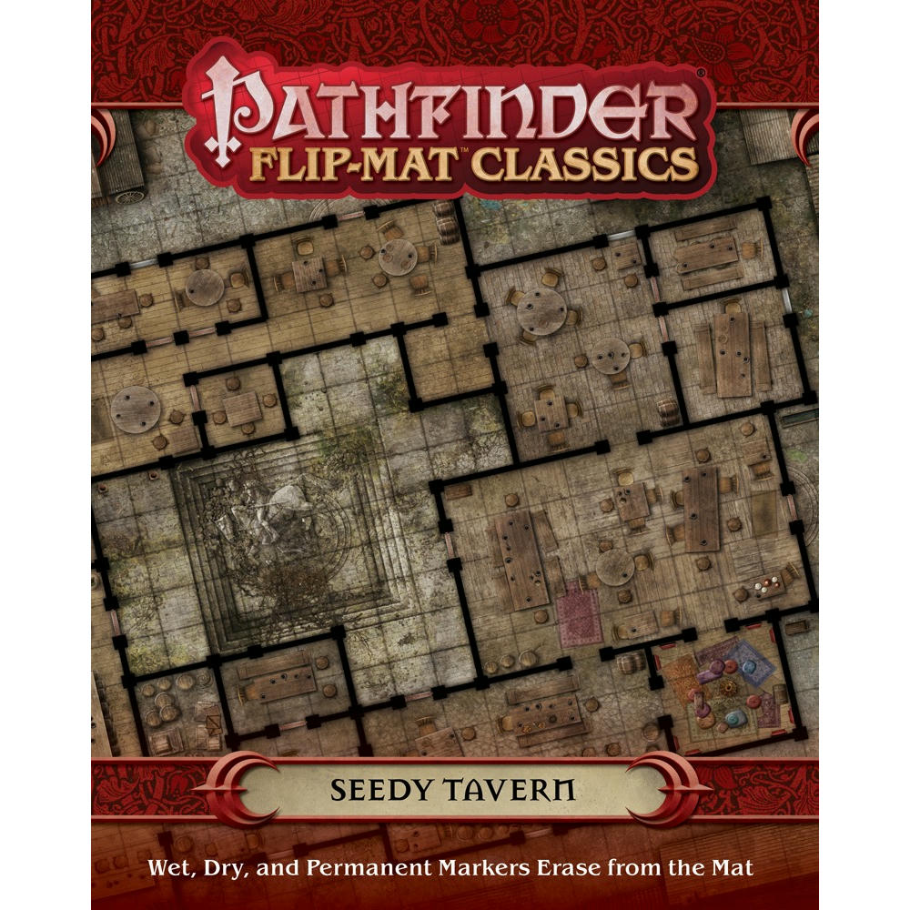 Image of Pathfinder Flip-Mat Classics Seedy Tavern Battle Map for RPG/Miniatures PZO31018