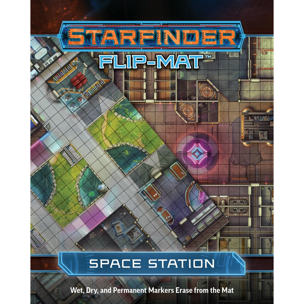 Image of Starfinder Flip-Mat: Space Station w/1 Squares for Role Playing Games PZO7306 
