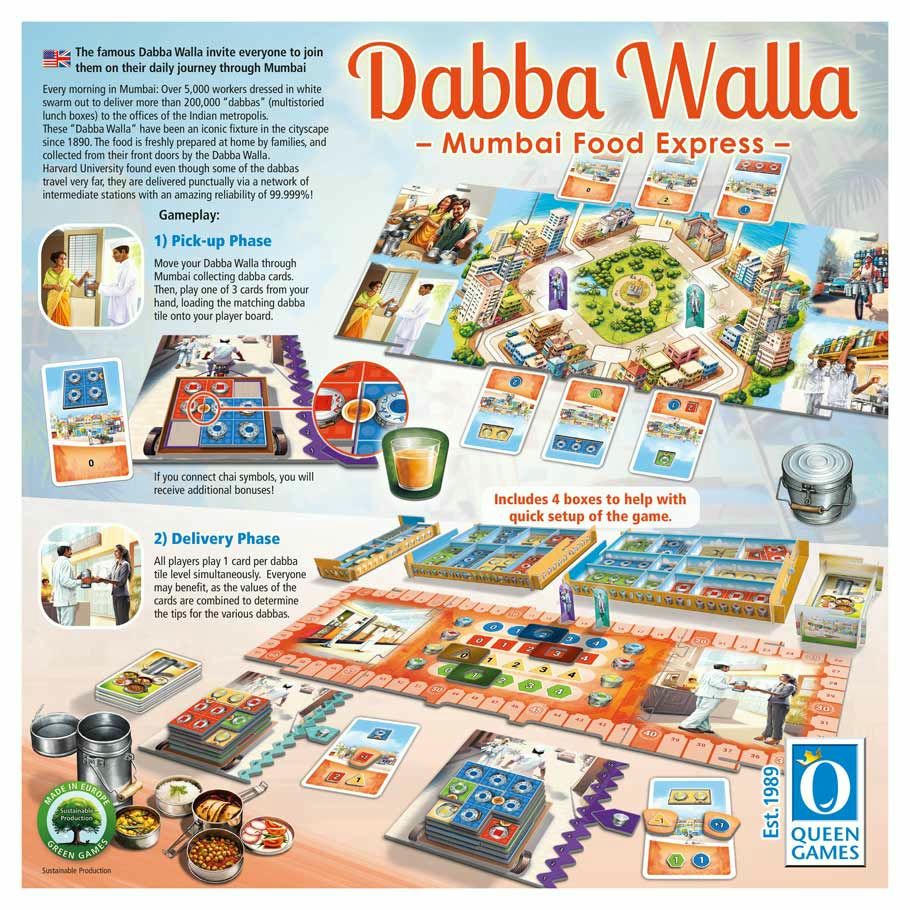 Image of Dabba Walla Mumbai Food Express board game by Queen Games QNG07911