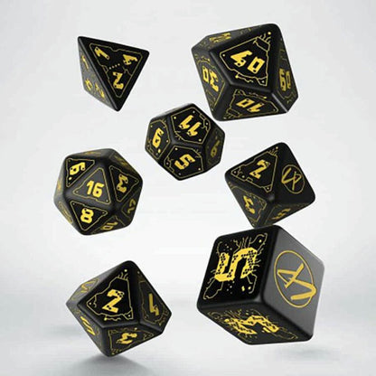 Image of Cyberpunk Red RPG Wet Work 7-Dice Set by Q-Workshop QWSSCPU02