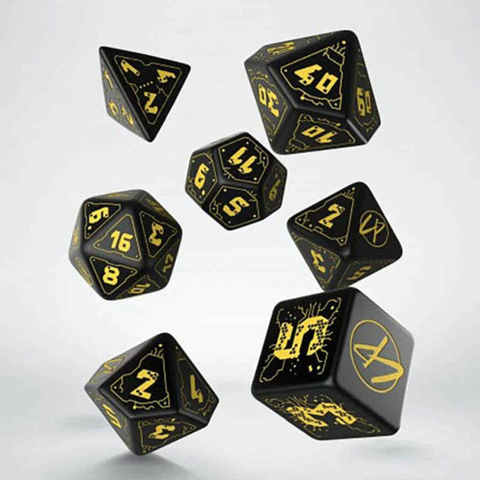 Image of Cyberpunk Red RPG Wet Work 7-Dice Set by Q-Workshop QWSSCPU02