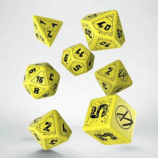 Image of Cyberpunk Red RPG Danger Zone 7-Dice Set by Q-Workshop QWSSCPU03