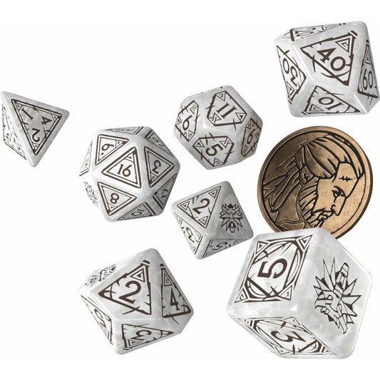 Image of The Witcher Dice Set: Geralt - The White Wolf (7 + coin)