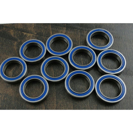 1/2x3/4x5/32' Blue Rubber Sealed Stainless Bearings (10 Pieces)
