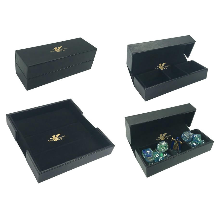 Image of Role 4 Initiative Luxury Faux Leather Dice Box & Rolling Tray R4I44200