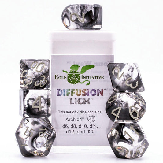 Image of Diffusion Bloodstone RPG Polyhedral Dice Set D20/12/10/%/8/6x2/4 R4I50414-7C