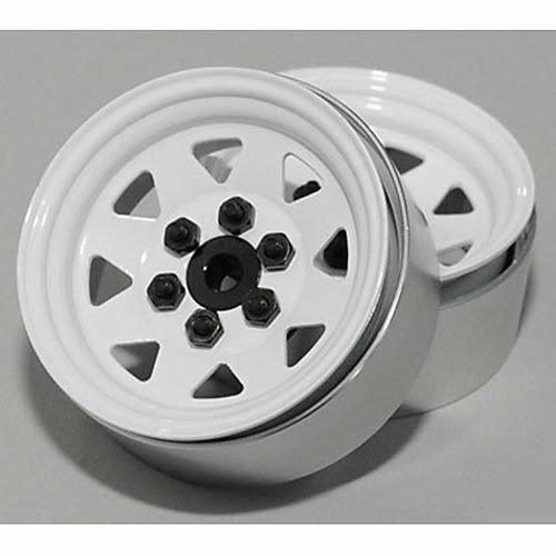 Image of RC4WD 6 Lug Wagon 1.9 Steel Stamped Beadlock Wheels, White (4) RC4Z-W0128