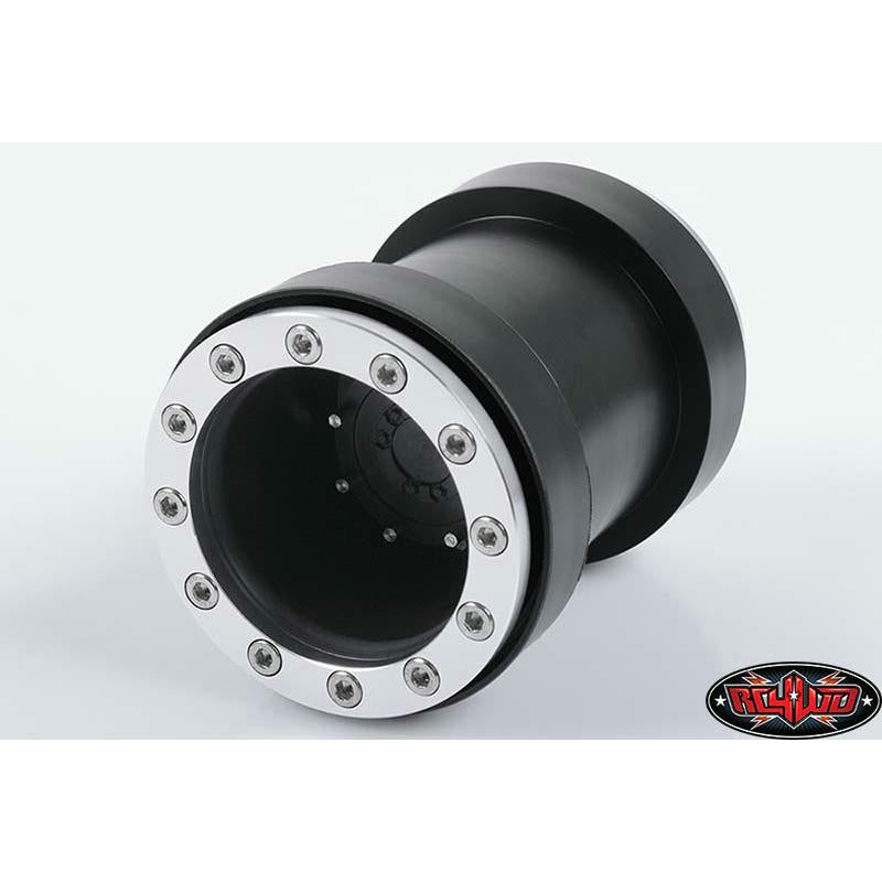 Image of RC4WD Black Delrin Universal Monster Truck Beadlock Wheels for Clod Buster 2pcs