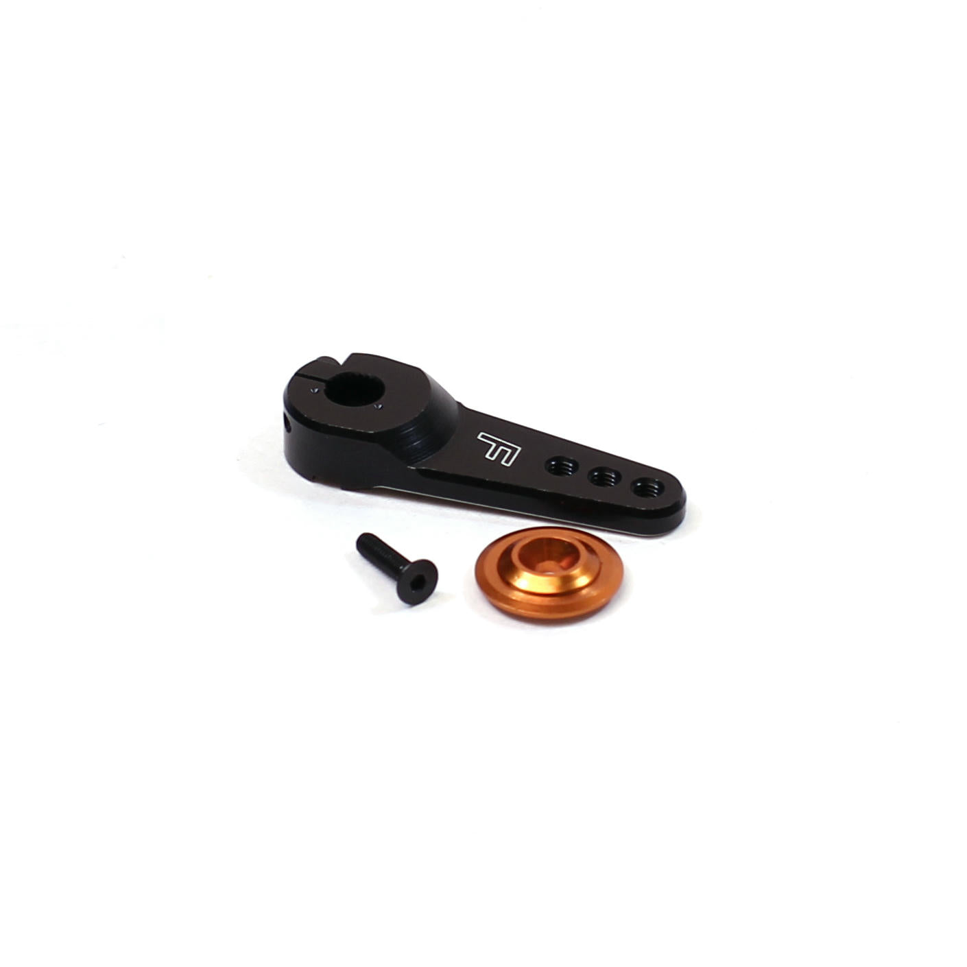 Image of Racers Edge Black Aluminum Large Clamping Servo Arm (Horn) 25T Savox/Futaba
