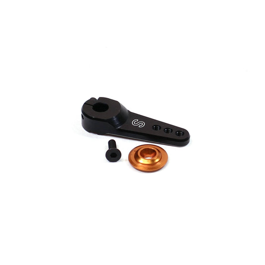 Image of Racers Edge Black Aluminum Large Clamping Servo Arm (Horn) 23T Sanwa