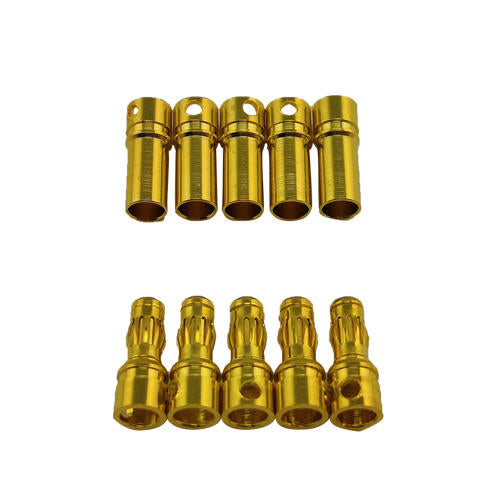 Image of 3.5mm Gold Plated Banana Plugs, Male & Female (5 pair)