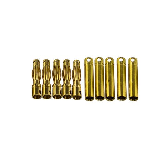 Image of 4mm Gold Plated Banana Plugs, Male & Female (5 pair)