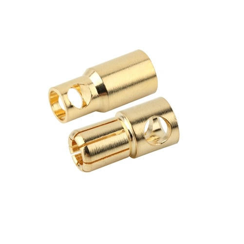 Image of 6mm Gold Plated Banana Plugs, Male & Female (5 pair)