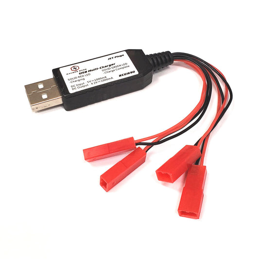 Image of USB Multi-Charger for 1S batteries JST x 4
