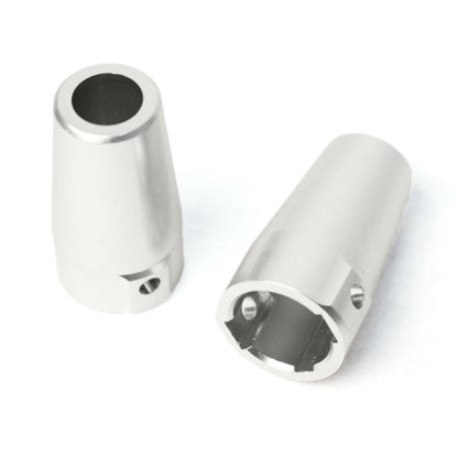 Image of Axial Racing SCX10 Rock Crawler Silver Aluminum Rear Axle Cups (2pcs) RCE1834S