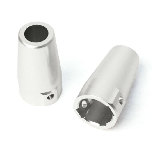 Image of Axial Racing SCX10 Rock Crawler Silver Aluminum Rear Axle Cups (2pcs) RCE1834S