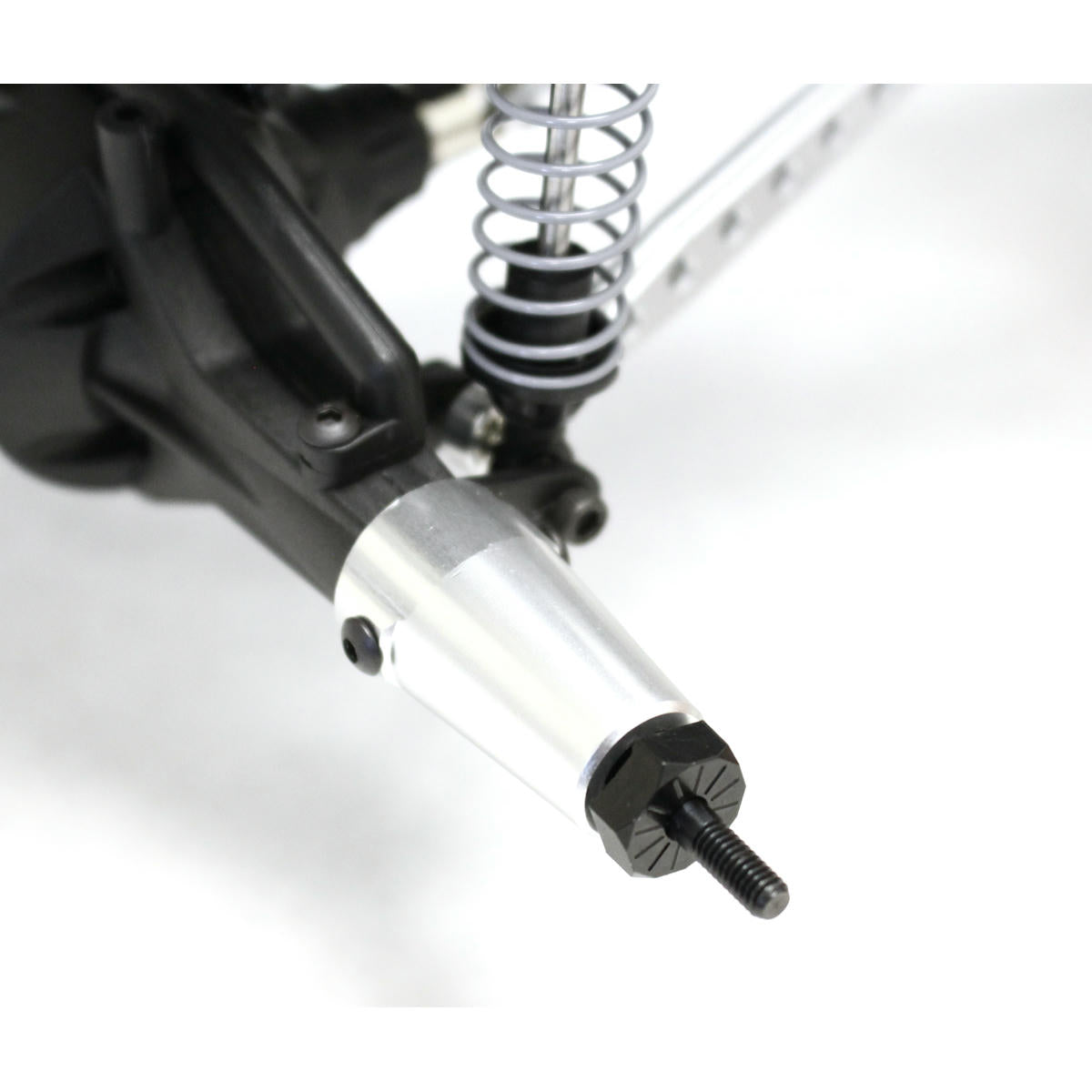 Image of Axial Racing SCX10 Rock Crawler Silver Aluminum Rear Axle Cups (2pcs) RCE1834S