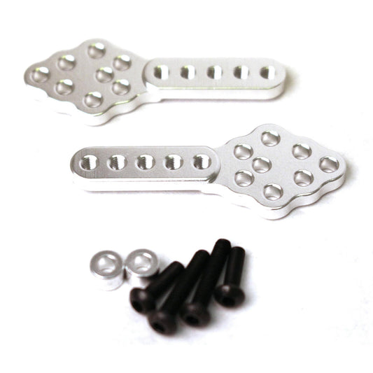 Image of Axial Racing SCX10 Rock Crawler Silver Aluminum Adjustable Shock Mounts RCE1837S