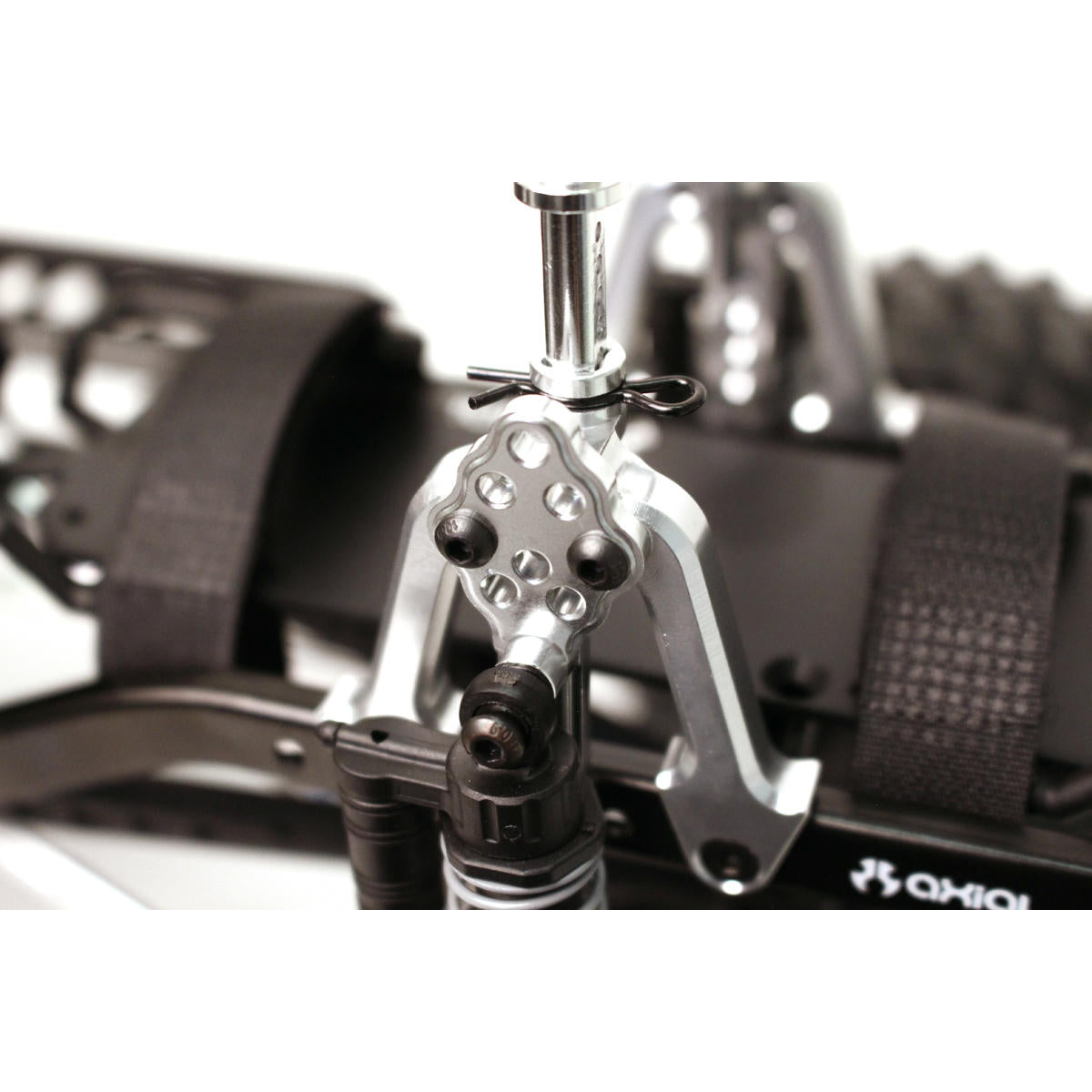 Image of Axial Racing SCX10 Rock Crawler Silver Aluminum Adjustable Shock Mounts RCE1837S