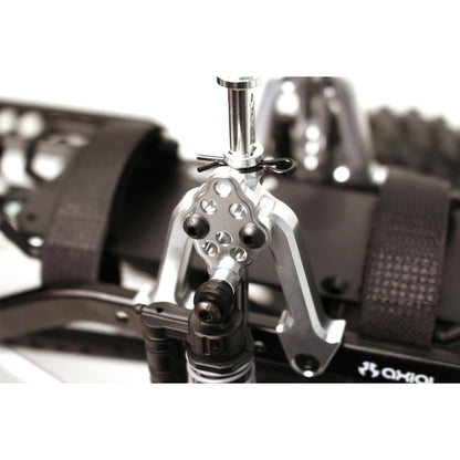 Image of Axial Racing SCX10 Rock Crawler Silver Aluminum Adjustable Shock Mounts RCE1837S