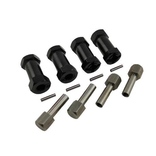 Image of Wheel Hex Extension Adaptors 25mm Black