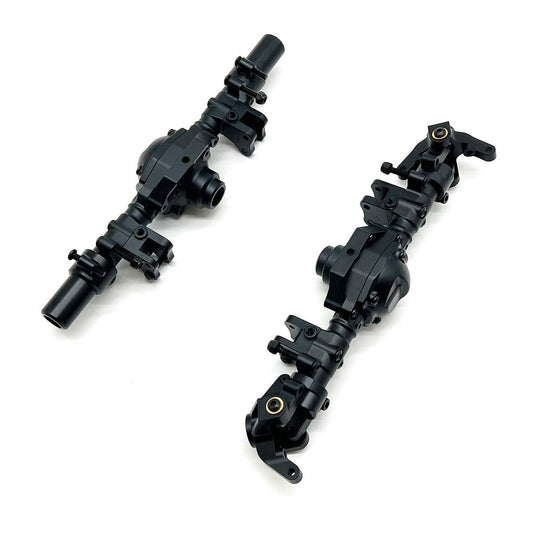 Image of Black Aluminum Axle Housing Set Front & Rear, for CEN Ford