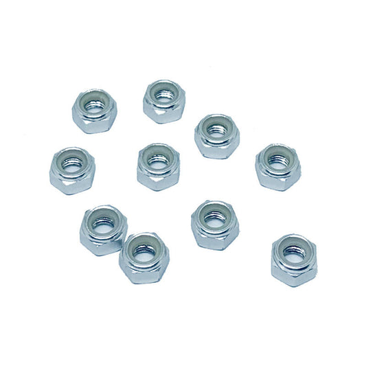 Image of Nylon Lock Nut M5 (10pcs) Silver