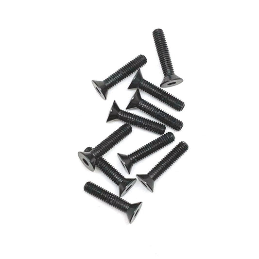 Image of Aluminum Alloy Flat Head Screw 3x14mm Black (10pcs)