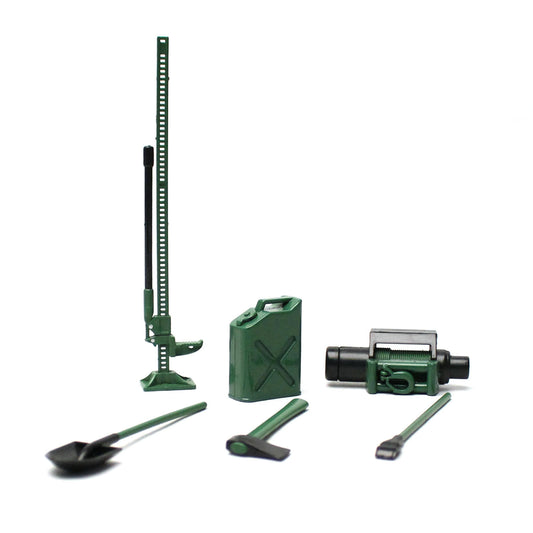 Racers Edge 1/10th Scaler Rock Crawler 8Pc Scale Accessory Kit (Green) RCE3400G