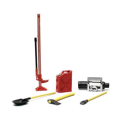 Image of Racers Edge 1/10th Scaler Rock Crawler 8Pc Scale Accessory Kit (Red) RCE3400R