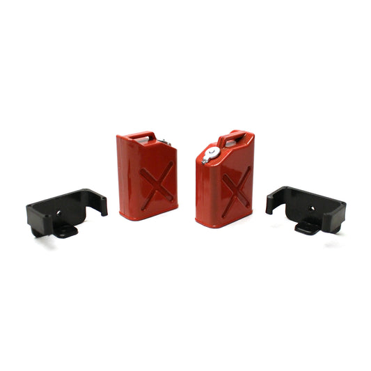Image of Racers Edge 1/10th Scale Red Gasoline Jugs (2) for Rock Crawlers RCE3404