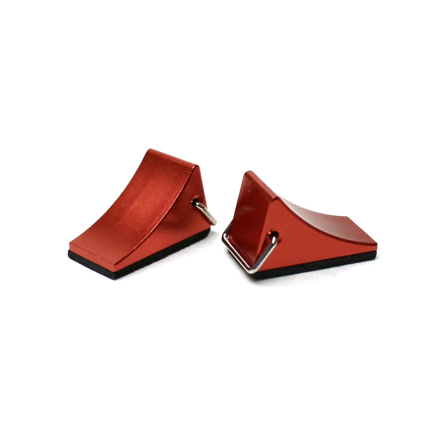 Image of Racers Edge Red Alloy 1/10th Scaler Wheel Chocks for RC Rock Crawlers RCE3407R