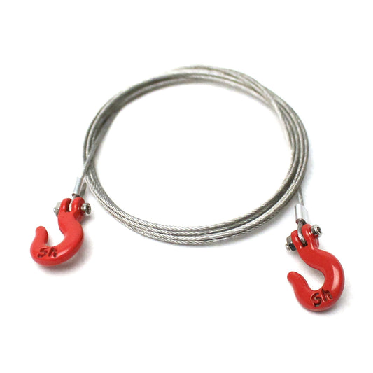 Image of Racers Edge 1/10th Scale Tow Hook & Braided Wire set for Rock Crawls RCE3411