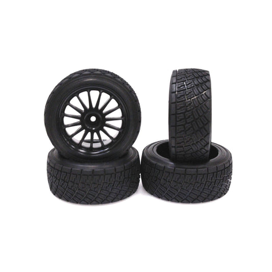 Image of 1/10 Off-Road Flower Line Black Wheels (4pcs) Width