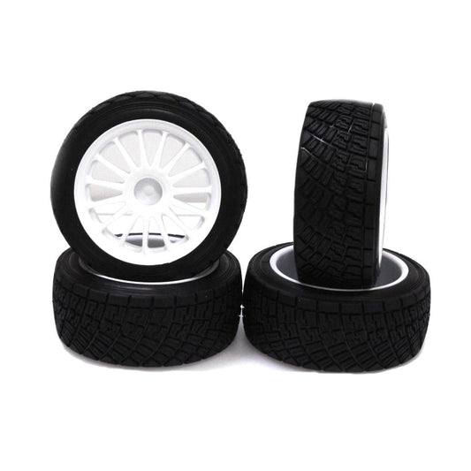 Image of 1/10 Off-Road Flower Line White Wheels (4pcs)