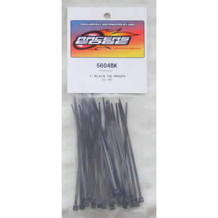 Image of 4 Black Tie-Wraps (30 pcs) by Racers Edge RCE5604BK