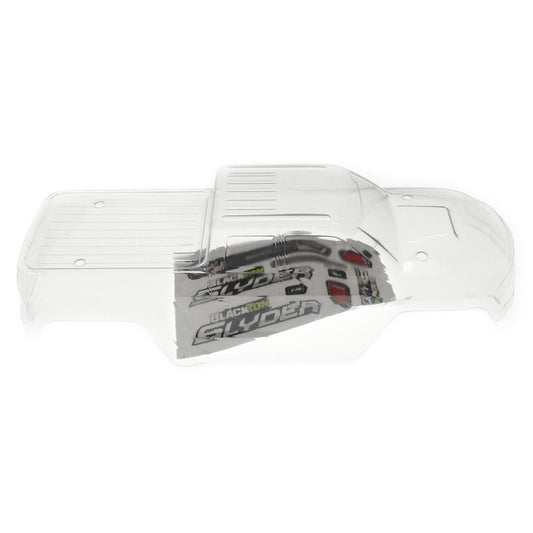 Image of Clear Monster Truck Body with Stickers for Blackzon Slyder