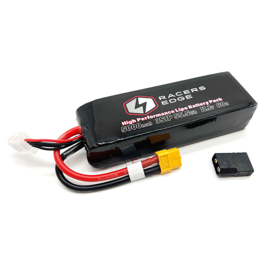 Image of 5000mAh 3S 11.1V 60C Soft Pack Lipo Battery XT60 w/TRX Adapt