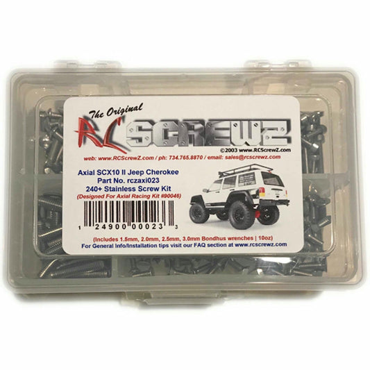 Image of Axial SCX10 II Jeep Cherokee Stainless Steel Screw Set by RC Screwz RCZAXI023