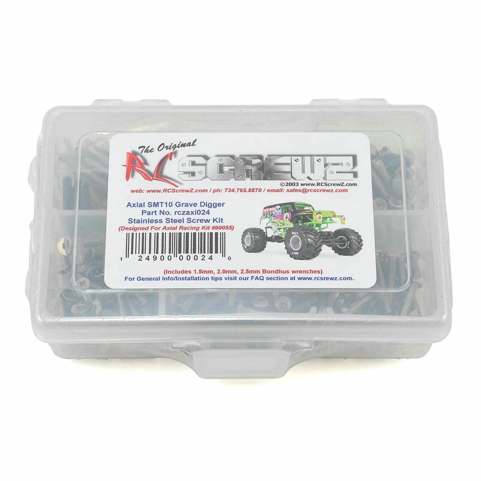 Image of Axial SMT10 Grave Digger Stainless Steel Screw Kit RCZAXI024 280+pcs