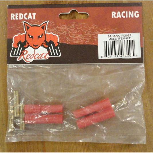 Image of Redcat Racing 4mm Banana Plugs (One Male/One Female) RER03771