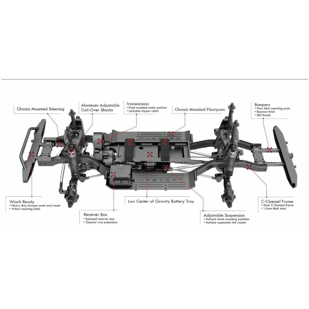 Redcat Racing Gen8 Pack - 4WD Scale Rock Crawler Chassis Kit with