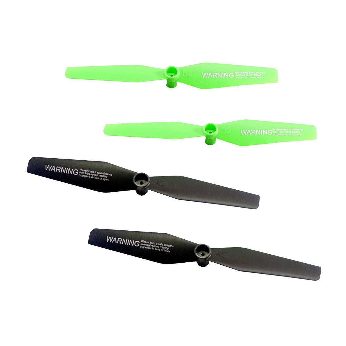 Image of Propeller Set (4) Green/Black (2 of each color); Stinger 2.0