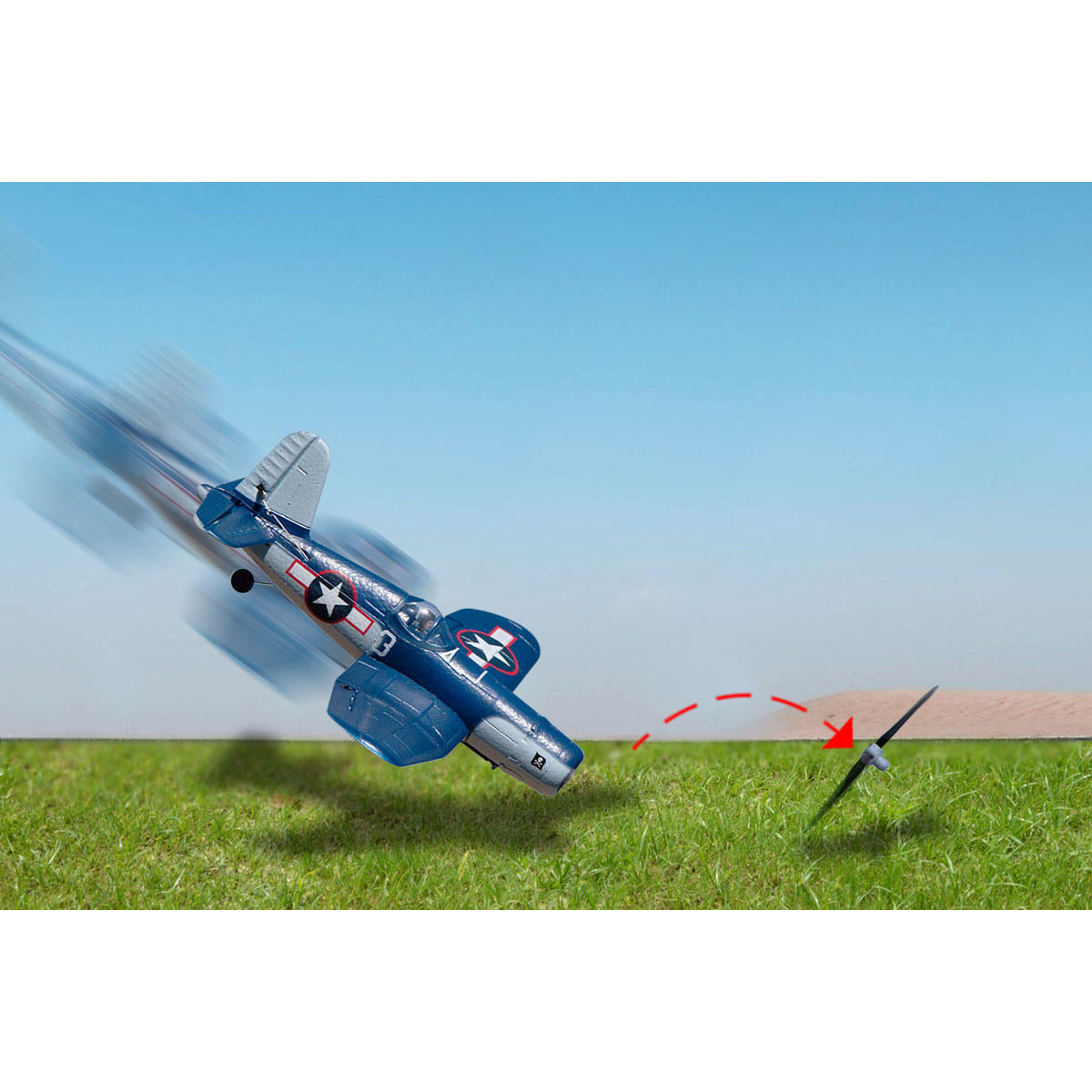 Image of F4U Corsair Jolly Rogers Micro RTF Airplane w/PASS