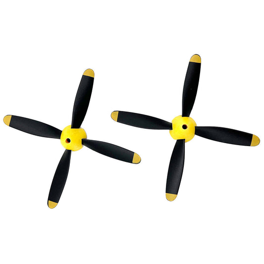 Image of 4-Blade Prop w/Spinner (2-Pack); P-51 Obsession