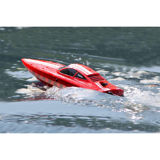 Image of LightWave Electric Micro RTR Boat; Red
