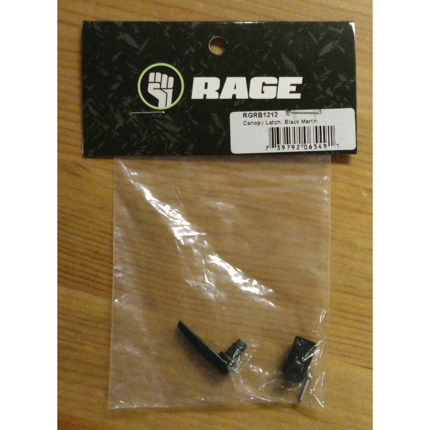 Image of Rage R/C Black Marlin Replacement Canopy Latch RGRB1212