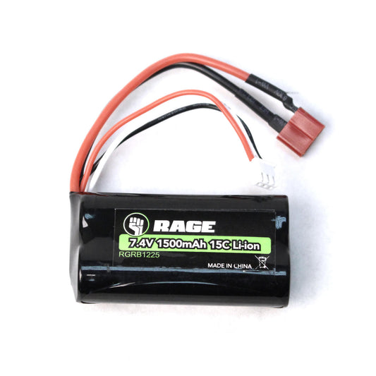 Image of 7.4V 2S 1500mAh Li-ion Battery; Black Marlin, Black Marlin EX