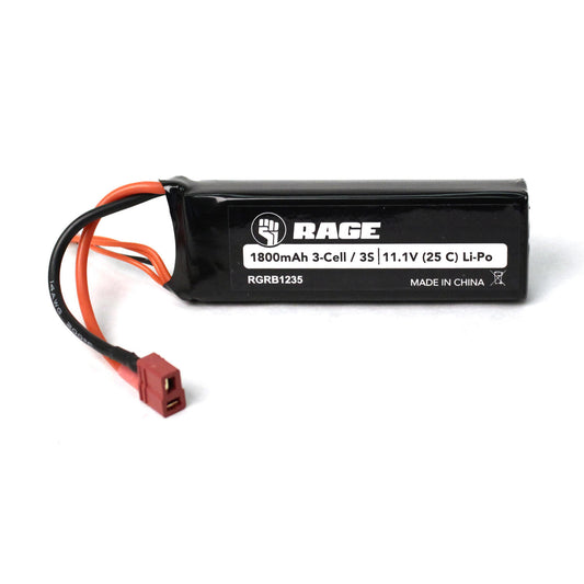 Image of 11.1V 3S 1800mAh 25C LiPo Battery with T-Plug